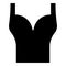 Top wear woman torso sport bra icon black color vector illustration image flat style