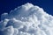 Top of white cumulonimbus on the blue sky background