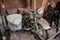 Topacz, Poland - October 13, 2018: Polish Motorcycle Sokol, Falcon. Was a brand of motorcycles manufactured in Poland