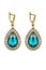 Topaz earrings isolated