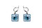 Topaz earrings isolated