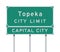 Topeka City Limit road sign
