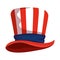 tophat with united states of america flag