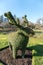 Topiary scultpure of reindeer