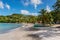 Topical Anse-a-l`Ane beach at Les Trois-Ilets, Martinique