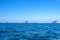 Topical islands in open sea on a sunny day, Ao Nang, Mueang Krabi District, Krabi, Andaman Sea, Thailand