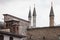 Topkapi Palace in Istanbul. Ancient architecture. Cloudy weather