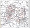 Topographical Map of Marne in Champagne-Ardenne, France, vintage