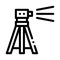 Topography Geodetic Tool Icon Thin Line Vector