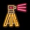 Topography Geodetic Tool neon glow icon illustration