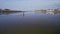 Topsham and River Exe from a drone, Exeter, Devon, England