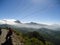 Topslip Kerala India-Jan 26 2014:Tourist sitting on a Hill Station Misty view in Munnar