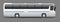 Tor tourist bus, side view, template isolated on gray background.