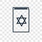 Torah Book concept vector linear icon isolated on transparent ba