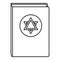 Torah book icon, outline style