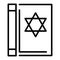 Torah book icon, outline style