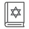 Torah book line icon, israel and religion, jewish book sign, vector graphics, a linear pattern on a white background.