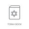 Torah Book linear icon. Modern outline Torah Book logo concept o