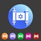 Torah jewish scroll book icon flat web sign symbol logo label