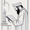 Torah reading isolated cartoon vector illustration. Jewish people reading Torah