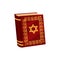 Torah on white background. Happy Hanukkah concept.