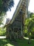 Toraja traditional stilt houses made of wood are so majestic and tall