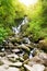 Torc Waterfall, one of most well known tourist attractions in Ireland, located in scenic woodland of Killarney National Park