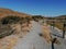 Torcal stone road province of Malaga Andalusia Spain