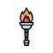 torch ancient greece color icon vector illustration