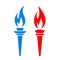 Torch fire vector icon