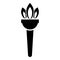 Torch flambeau icon black color illustration flat style simple image