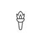 Torch flame outline icon