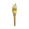 Torch Handmade Old Wooden Burning Stick Color Vector