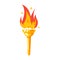 Torch icon. Fire symbol olympic games.