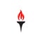 Torch icon logo design inspiration vector template