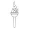 Torch icon, outline style