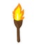 Torch isolated illustration