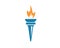 torch logo icon illustration vector design