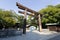 Tori gate leading to Yasukuni Shrine.