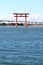 Torii gate on Hamanako lake in Hamamatsu, Shizuoka