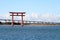 Torii gate on Hamanako lake in Hamamatsu, Shizuoka