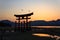 Torii Gate of Itsukushima Shrine in Golden Hour
