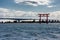 Torii gate on lake Hamana in Shizuoka Prefecture of Japan