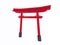 Torii geometric podium Japanese tradition podium.3D rendering