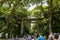 Torii leading to the Meiji Shrine complex, located in Shibuya, Tokyo