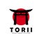 torii logo japanese culture symbol vector illustration design, tori logo design