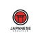 torii logo japanese culture, template deign vector icon illustration