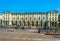 TORINO, ITALY, MARCH 12, 2016: people are strolling over the main square of the italian city torino - piazza vittorio