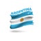 Torn Argentina patriotic flag 3d vector illustration template