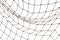 Torn Football or tennis net. Rope mesh on a white background close-up